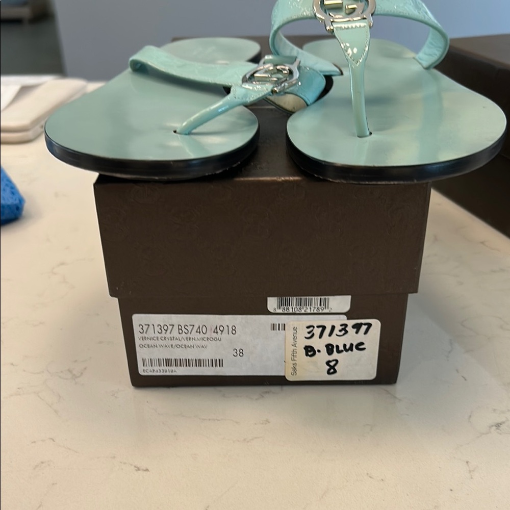 Gucci Aqua Blue Sandals